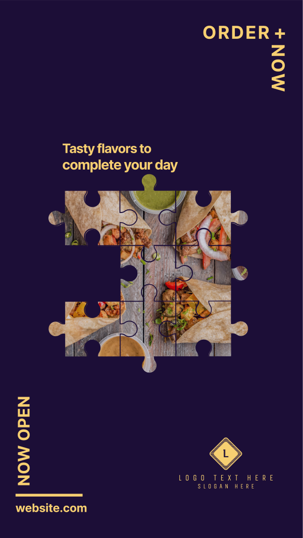 Food Puzzle Instagram Story Design Image Preview