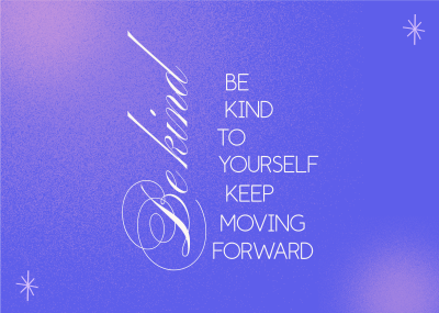 Be Kind To Yourself Postcard Image Preview