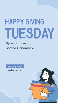 Spread Generosity Facebook Story Design