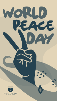 Peace Day Scribbles Facebook Story Design