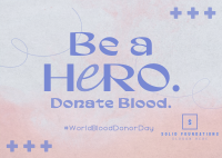 Blood Donation Campaign Postcard Design