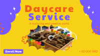 Cloudy Daycare Service Facebook Event Cover Design