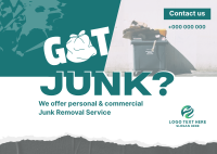 Junk Removal Service Postcard Design