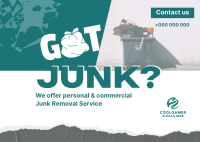 Junk Removal Service Postcard Image Preview