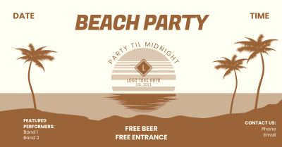 Beach Party Facebook ad