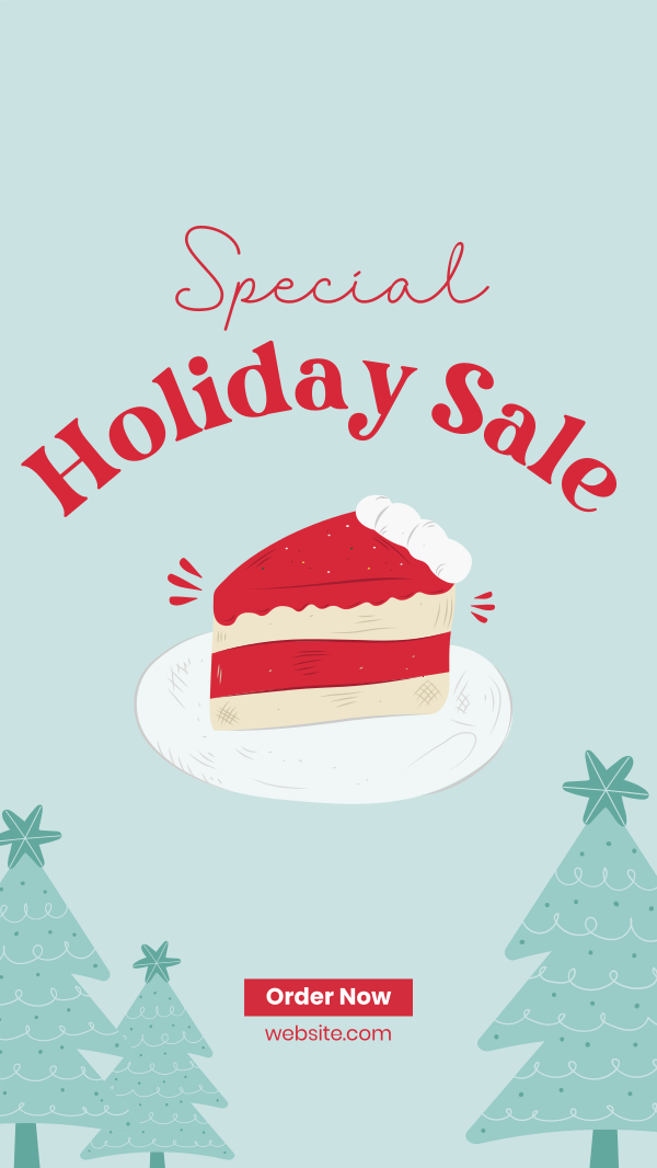 Special Holiday Cake Sale Facebook Story Design