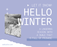Hello Winter Facebook Post Design