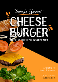 Deconstructed Cheeseburger Poster Design