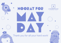 Hooray May Day Postcard Image Preview
