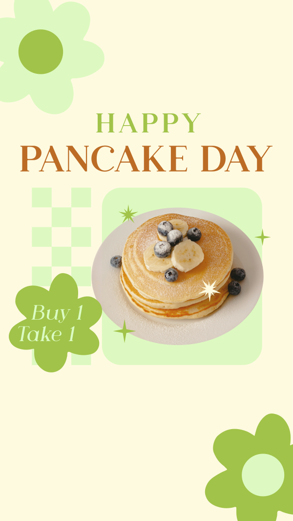 Cute Pancake Day Facebook Story Design
