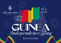 Guinea Independence Day Ribbon Postcard Design