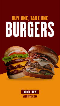Double Burgers Promo Facebook Story Design