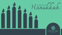 Celebrating Hanukkah Candles Facebook Event Cover Design