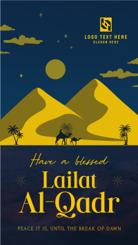 Blessed Lailat al-Qadr Facebook Story Design