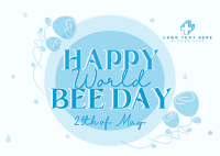 Happy World Bee Postcard Image Preview