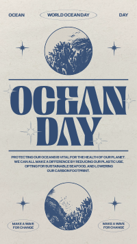 Retro Ocean Day Instagram reel Image Preview