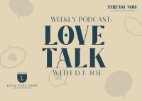 Love Talk Postcard Design