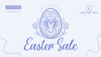 Floral Egg with Easter Bunny and Shapes Sale YouTube Video Design