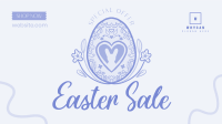 Floral Egg with Easter Bunny and Shapes Sale Video Image Preview