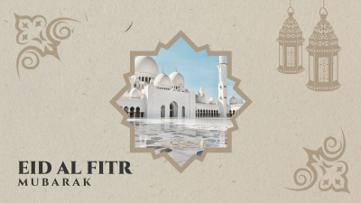 Eid Al Fitr Greeting Facebook event cover Image Preview