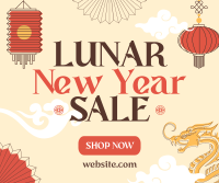 Lunar New Year Sale Facebook Post Design