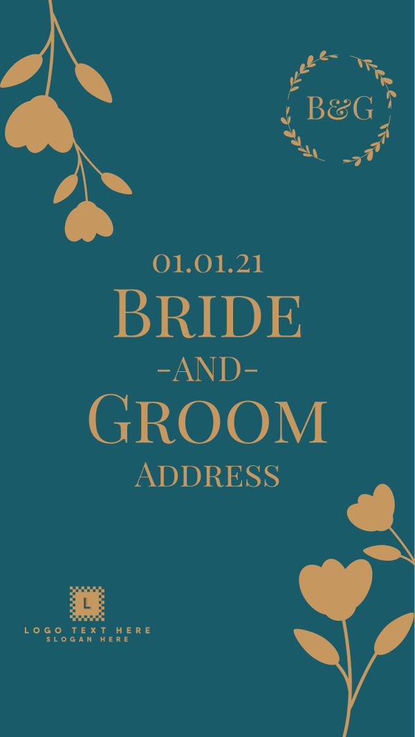Bride & Groom Wedding Instagram Story Design Image Preview