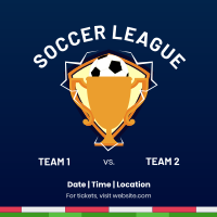 Soccer League Instagram Post Design