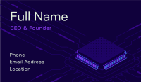 Modern Isometric Circuit Business Card Preview