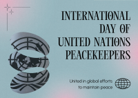 Minimalist Day of United Nations Peacekeepers Postcard Image Preview