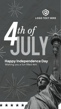 Fourth of July Greeting YouTube short Image Preview