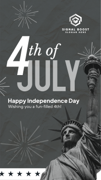 Fourth of July Greeting YouTube Short Image Preview