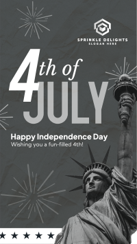 Fourth of July Greeting YouTube Short Image Preview