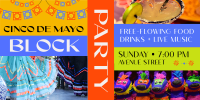 Cinco de Mayo Block Party Twitter Post Design