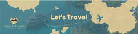 Quirky Map Travel LinkedIn Banner Design