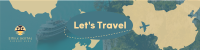 Quirky Map Travel LinkedIn Banner Image Preview