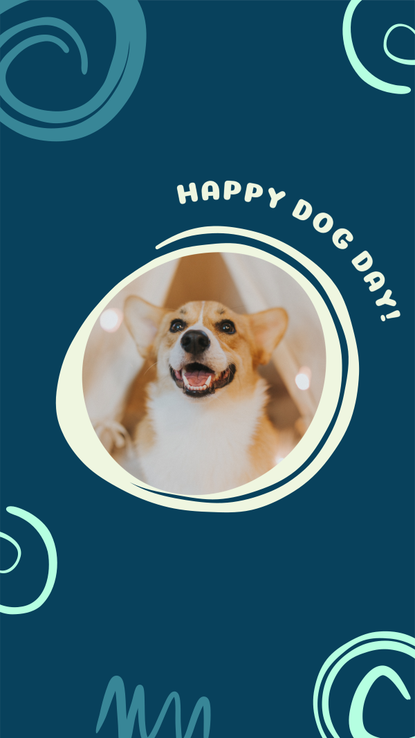 Graphic Happy Dog Day Instagram Story Design Image Preview