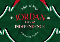 Independence Day Jordan Postcard Image Preview