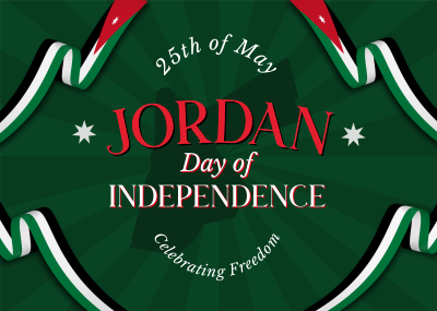 Independence Day Jordan Postcard Image Preview