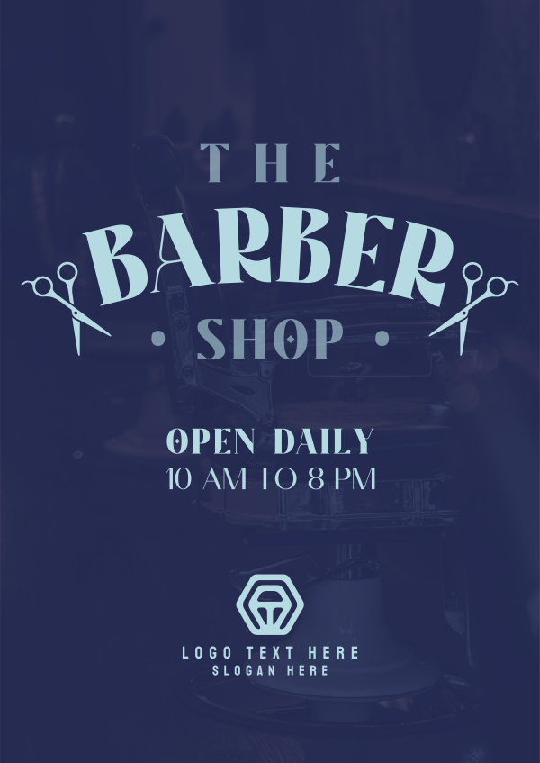 Hipster Barber Shop Poster Design Image Preview