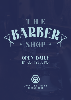 Hipster Barber Shop Poster Image Preview