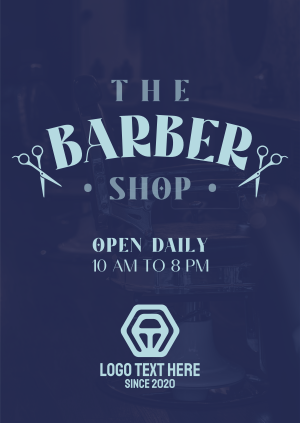 Hipster Barber Shop Poster