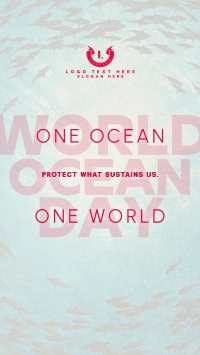 Clean World Ocean Day Awareness Facebook story Image Preview