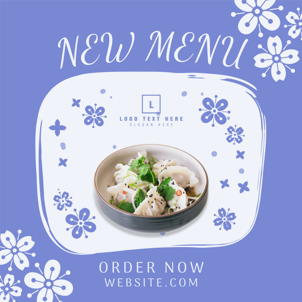 Floral Chinese Food Instagram Post Design Image Preview