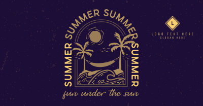Summer Beach Badge Facebook ad Image Preview