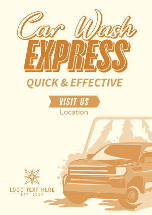 Vintage Auto Car Wash Flyer Image Preview