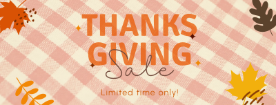 Thanksgivings Checker Pattern Facebook cover Image Preview