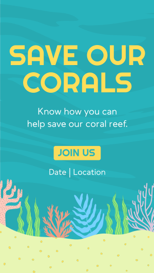 Care for the Corals Facebook story Image Preview