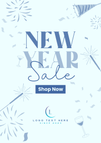 New Year Sparklers Sale Flyer Image Preview