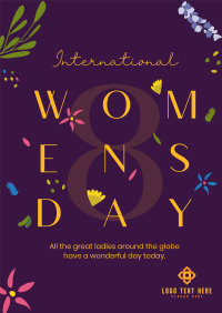 Women's Day Flower Overall Poster Design