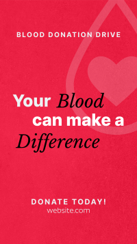 Minimalist Blood Donation Drive Instagram Story Design